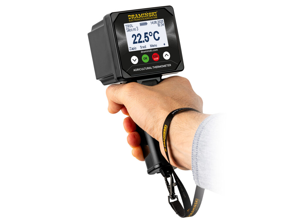 Mierzenie temperatury przechowywania w stogach, silosach, pryzmach, kopcach