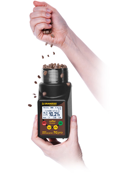 Urządzenie do mierzenia wilgotności w procesie palenia prażenia wypalania kawy