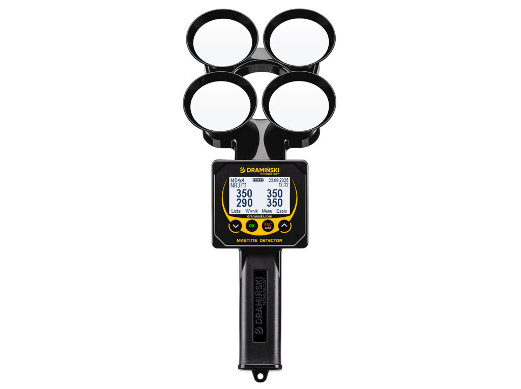 czytelny, precyzyjny, tani, szybki, lekki, wykrywacz mastitis, monitorowanie zapalenia wymion, profilaktyka mastitis, podkliniczne zapalenie, gruczołu mlekowego,