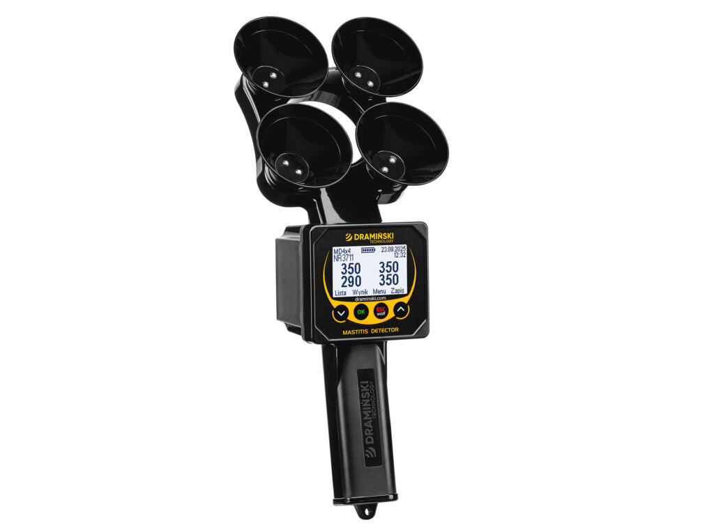 Czteroćwiartkowy wyświetlacz LCD w mierniku do wykrywania mastitis
